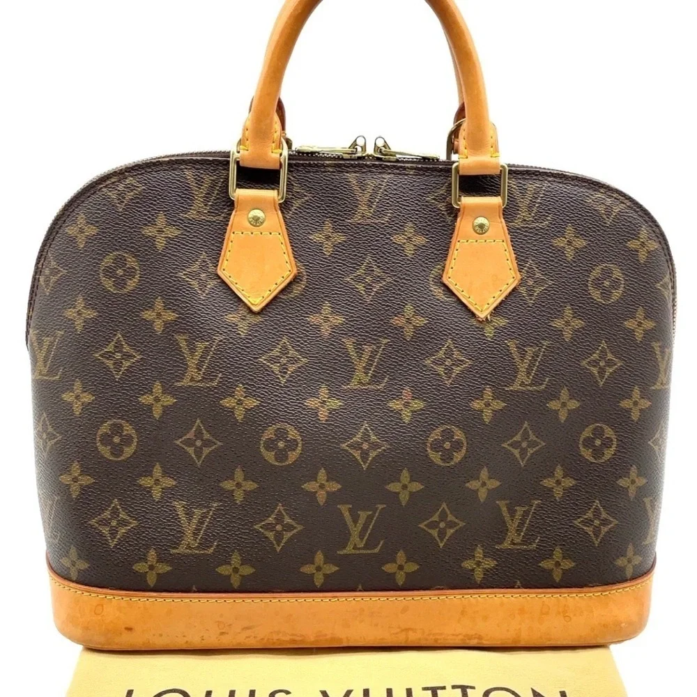Authentic Louis Vuitton Monogram Alma PM Hand Bag W/Dustbag